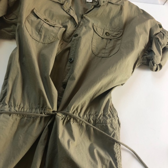 NWOT, GAP Cargo Dress, Khaki Green w/Draw String Waist - Picture 11 of 16